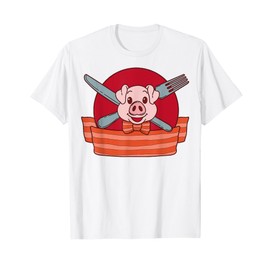 Cute Pig Chef Cartoon Plate For Children T-Shirt