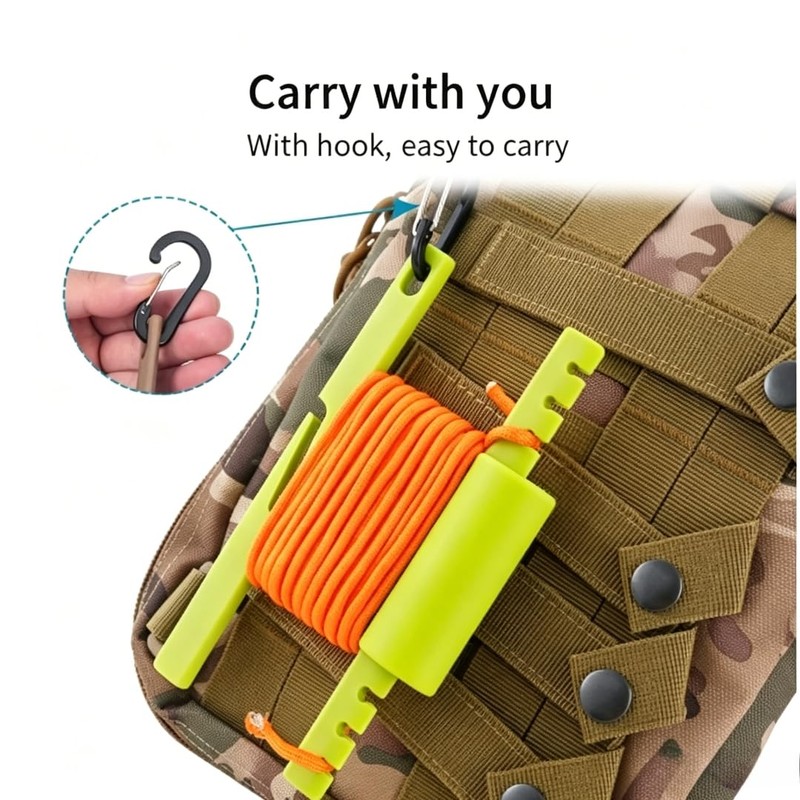 Spool Tool, Multifunctional Paracord Device Paracord Holder Spool Survival Kit