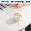 sourcing map 2pcs Gold Foil Acrylic Cup Coaster, Round Acrylic