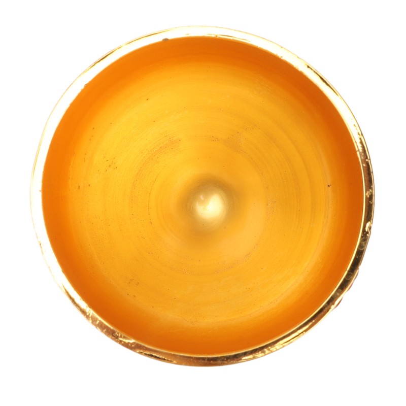 Gold Chalice 4 Inch High Zinc Alloy Retro Embossed Flower