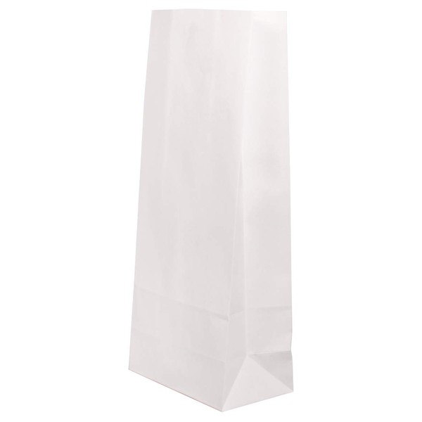 Rayher 67276102 Paper Gift Bags for Filling, 25 Paper Bags with Stand, White, 10 x 24 x 6 cm, 80 g/m², Food Safe