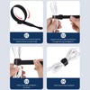 GWAWG 100PCS Cable Tie Reusable Black Straps ，Adjustable Releasable Hook