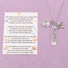 BEKECH Softball Lord Prayer Necklace Softball Player Gift For Team