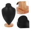 Ciieeo Necklace Display Holder Jewelry Organizer Wooden Stand Stable Base
