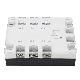 3-Phase Solid State Relay DC to AC, Silent Anti-Shock Reliable SSR Solid State Relay 3-32VDC to 24-480VAC (TSR-25DA-H)