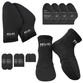 Relief Genius Cold Therapy Socks & Hand Ice Pack Cooling Gloves for Chemotherapy Neuropathy, Chemo Care Package for Women and Men S/M