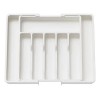 Extensible Organizador Cubiertos Para Cajon Multifuncional Color Blanco