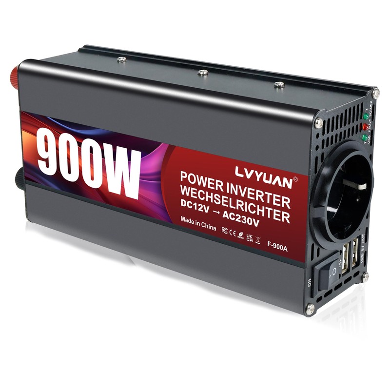 LVYUAN 900 W Inverter DC 12 V to 230 V