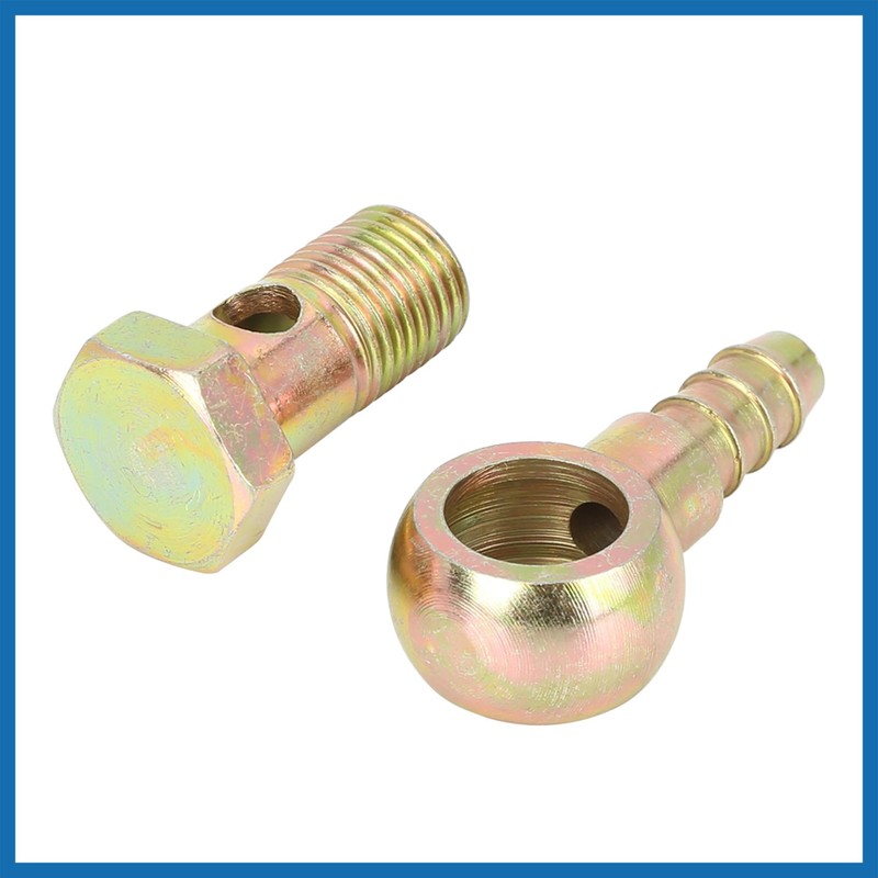 A ABSOPRO 2 Sets 14mm Diameter Banjo Hose Barb Bolt