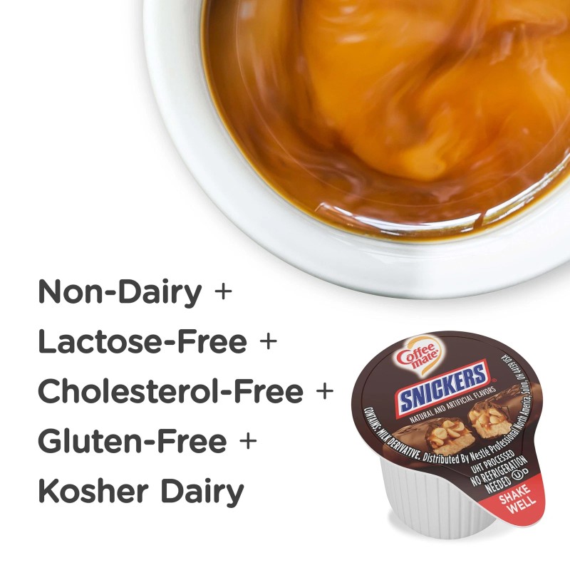 Coffee Mate Snickers Flavored Coffee Creamer Non Dairy Pack of