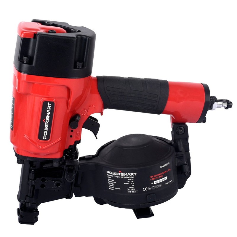 PowerSmart PS6110 Pneumatic 15-Degree Coil Roofing Nailer