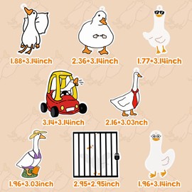 8 Pcs Silly Goose Car Air Fresheners Funny Farm Animal Honk Incense Chips Scented Diffuser Hanging Ornaments Decor for Rearview Mirror Cute Automotive Interior Accessories Gifts for Men Women Drivers