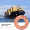Flat Gasket, Copper Washer Kit, Strong Electrical Conductivity, 50 Pieces