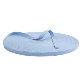 ILLIDAN Twill Tape, Width 0.4 inches (1.0 cm), 177.4 ft (45 m), Produced, Cotton Tape, Cotton Ribbon, Solid Color, Cotton, DIY, Handicraft, Handle, Tag Tape (Light Blue)