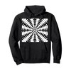 Starlight Beam With Dovetail Pattern Black On White Pullover Hoodie