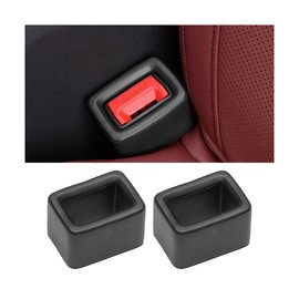 Osilly Car Seat Belt Buckle Holder, 2PCS Vehicle Seatbelt Buckle Booster for Easy Access, Seatbelt Buckling Cover to Make Receptacle Stand Upright for Kids, Universal Automotive Accessories (Black)