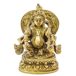 Kubera-The God of Wealth (Small Statue) - Brass Statue