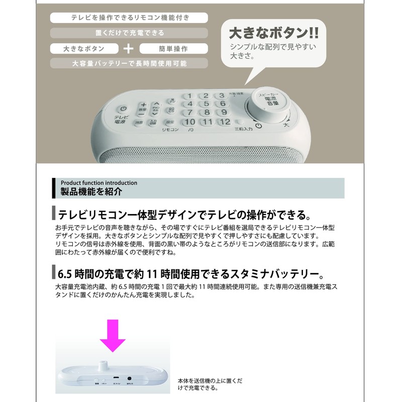 SaiEL Handheld Speaker with Remote Control Function, Easy Charging, Just