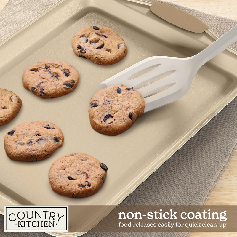Country Kitchen Nonstick Stackable Bakeware Set - Heavy Duty, Durable,