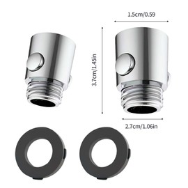 HAPPOW 2 x Shower Head Shut-off Valve Water Stopper Shower G1/2 Hand Shower Flow Limiter for Water Saving and Comfort for Shower Head Hand Shower (Silver)