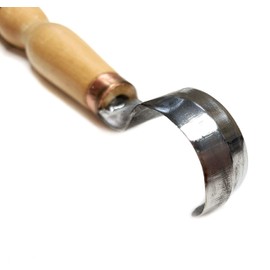 Wood Carving Hook Knife - Extra Long Handle 12". Spoon Carving Tool for Spoons, Bowls, kuksa and Cups carvings - Basic Crooked Knife for Professional Spoon Carvers and Beginners by STAMESKY.