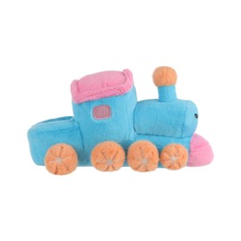 Apricot Lamb Glücklicher Zug Fahrzeug Plüschtiere für Kinder, weiche niedliche Kuscheltier für Baby Mädchen und Jungen, Flauschige Zug Blau 27 cm