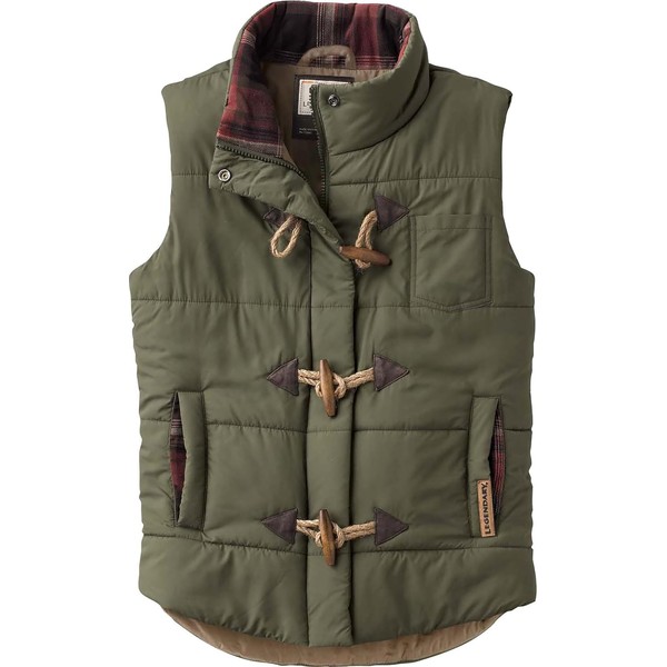 Legendary Whitetails Women's Quilted Toggle Puffer Vest, Army, Small
