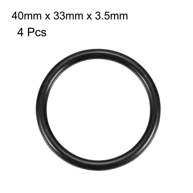 sourcingmap Nitrile Rubber O-Rings 40mm OD 33mm ID 3.5mm Width,
