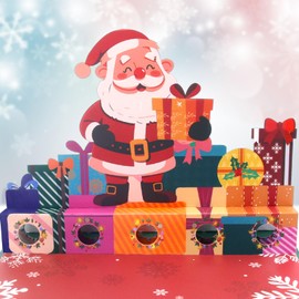 Christmas Card Pop Up, Santa Claus Christmas Greeting Card, Holiday Surprise Christmas Gifts, 3D Christmas Card, Greeting Card, Christmas Card for Mum, Money Gifts Packaging for Friends, Family