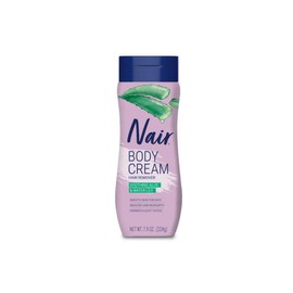 Nair | Body Cream, Hair Remover, Aloe & Water Lily 7.9 Oz | Crema Depiladora para Cuerpo con Aloe Vera y Lirio de Agua | Libre de parabenos | Resultado en minutos Eficaz y Suave | 224 g, 1 pieza