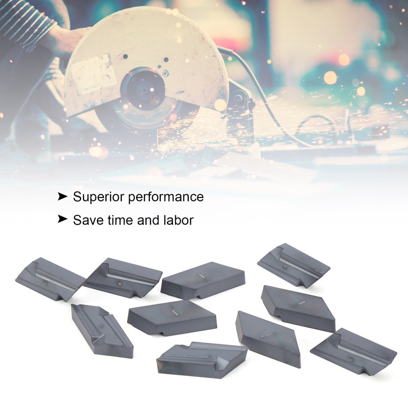 10Pcs CNC Insert Lathe Turning Tool Blade Cemented Carbide KNUX160405R‑11