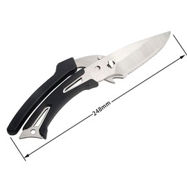 ILEAF Kitchen Poultry Shears, Anti-Slip Handle and Safety Lock, Poultry Scissors for Meat, Chicken, Bone, Turkey, Fish Vegetable Cutting (ABS Handle)