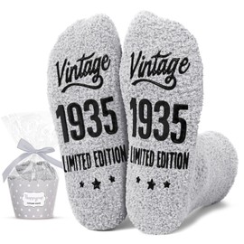 HAPPYPOP 90th Birthday Gifts Ideas for Men - Socks for 90 Year Olds, 1935 Birthday Gifts, Best Gifts for 90 Year Old Elderly Man