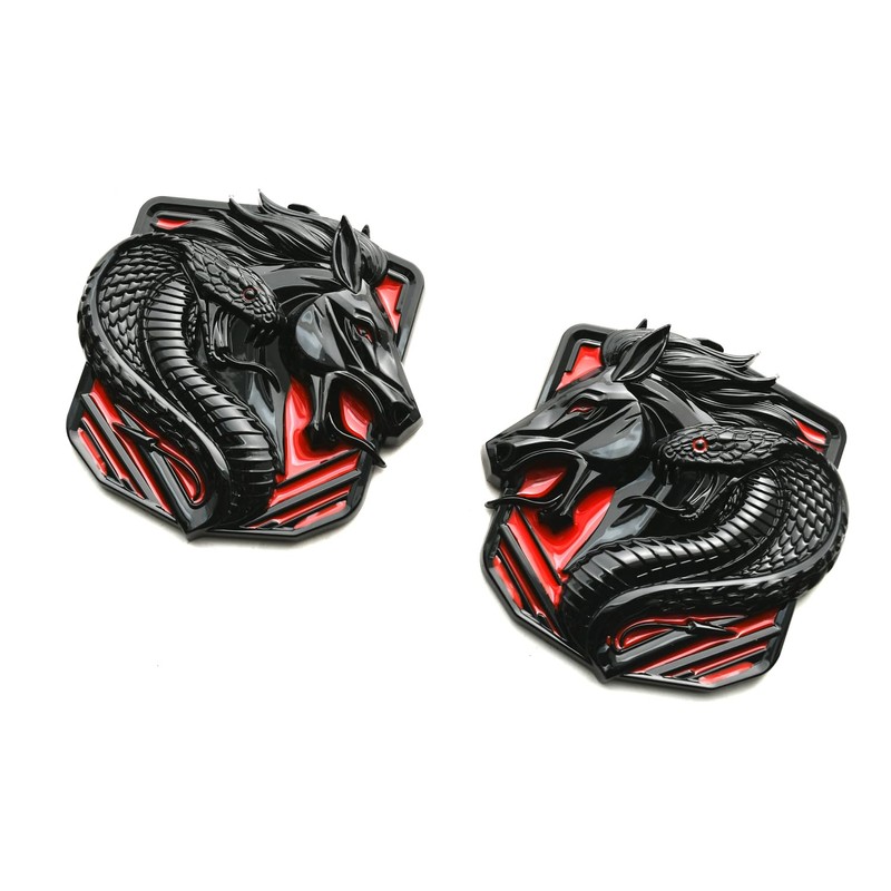Pair New Custom Cobra Emblems Left Right 3D Badge Replacenment