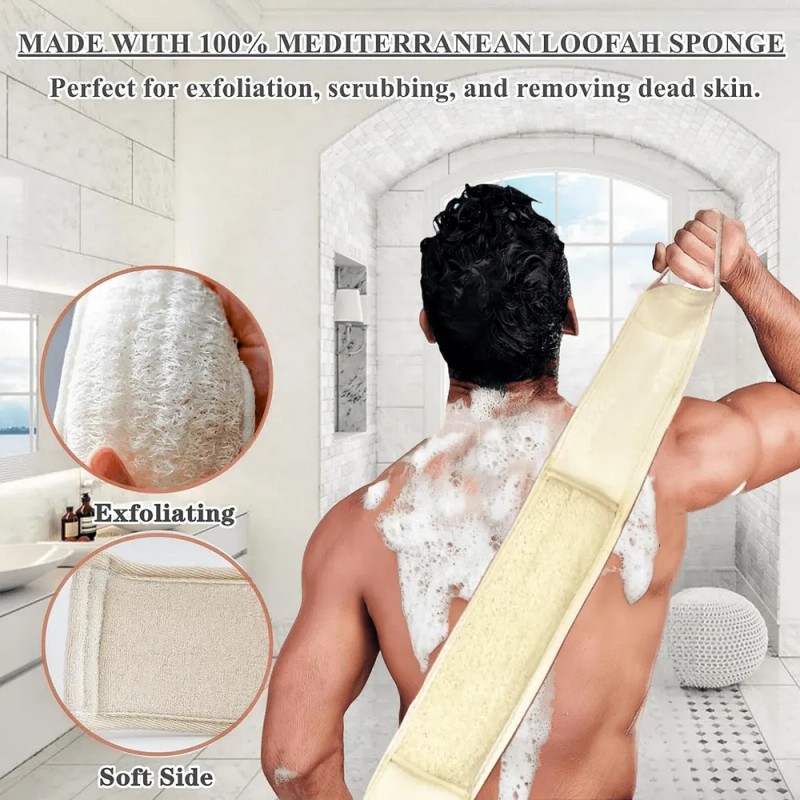 Esponja Exfoliante Natural De Lufa Para Ducha Y Baño