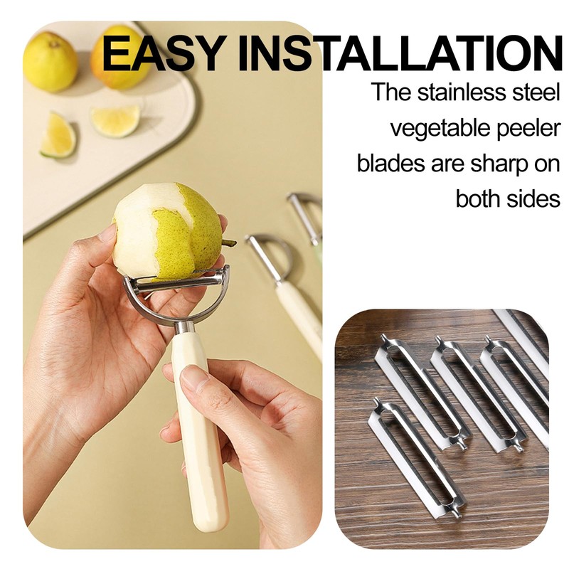 Katyjun Pack of 5 Peeler Replacement Blade for Turbo Peels