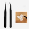Lash Tweezers, Pack of 2 Stainless Steel Tweezers for Eyelash