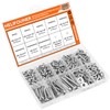 HELIFOUNER 200 Pieces #8-32 Phillips Pan Head Machine Screws Nuts