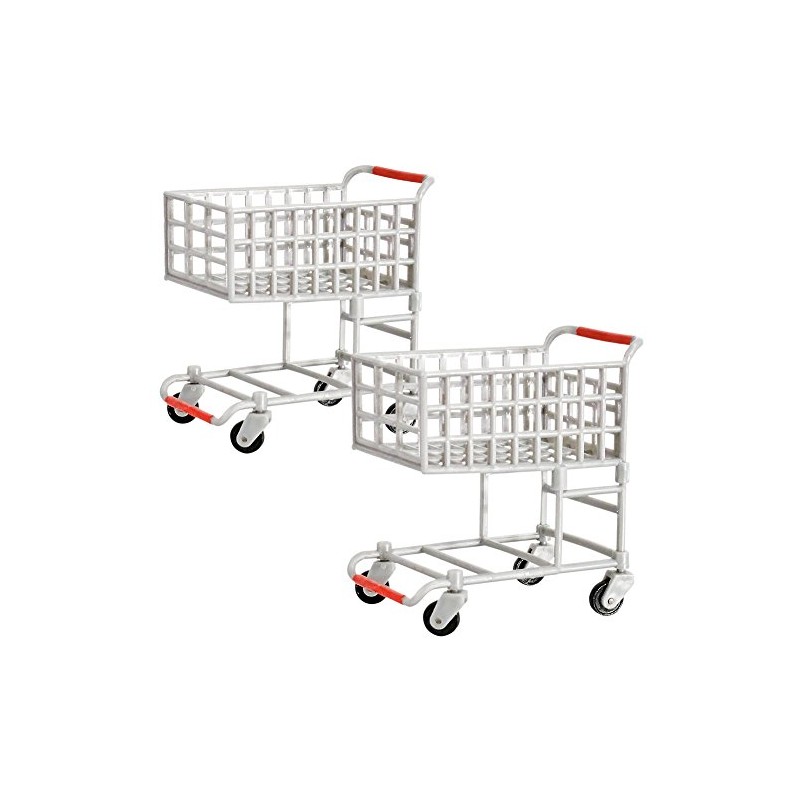 Set of 2 Shopping Carts for Wrestling Action Figures