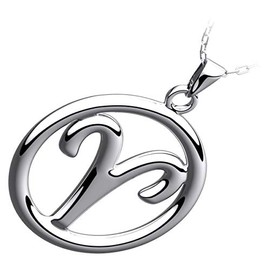 GWG Jewellery 925 Sterling Silver Ram Zodiac Sign Pendant Necklace in Gift Box for Women