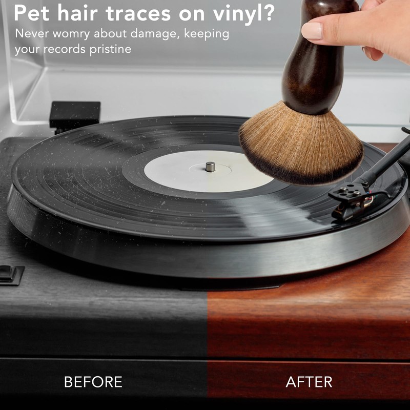 Cleaning Brush for Vinyl Record,Anti-Static Soft LP Record Cleaner, Ultra