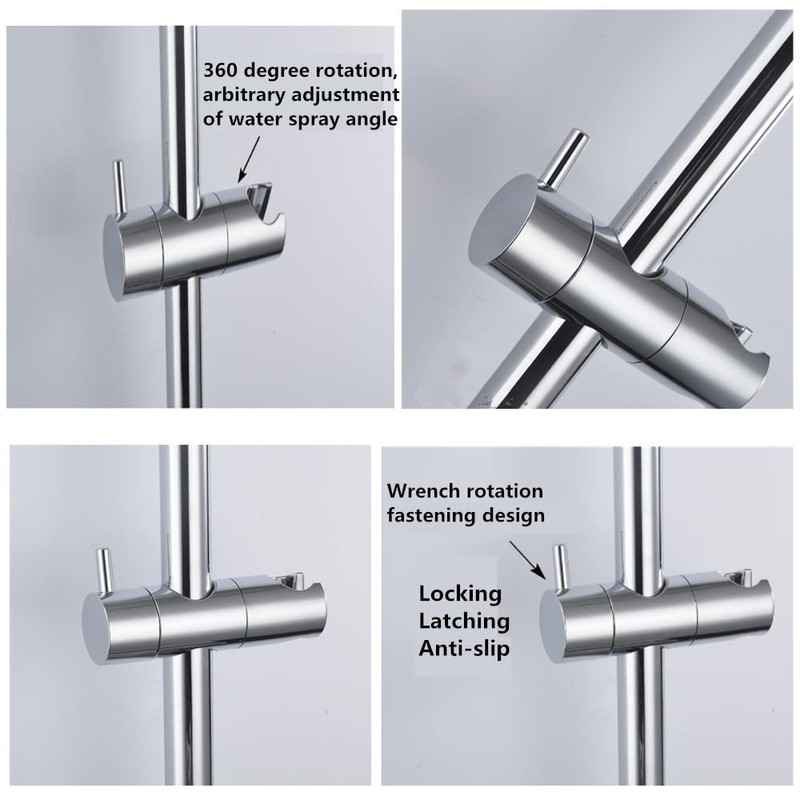 GYWHOOFT Adjustable Shower Head Holder for Slide Bar Rail Head