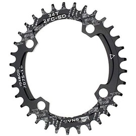 CYSKY 34T Oval Narrow Wide Chainring 104BCD Bike Speed Chainring for Most Bicycles Road Bike Mountain Bike BMX MTB (34T)