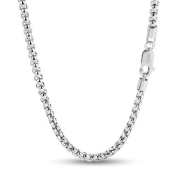 New Men 925 Sterling Silver Necklace Classic 3MM 18 "20" 22 "24" 26 "28" Box Chain Unisex Accessories Charm Jewelry Chokers Necklaces (26)