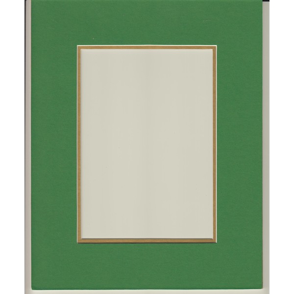 20x24 Bright Green & Gold Double Picture Mats Bevel Cut
