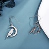 Raven Earrings 925 Sterling Silver Moon Crow Earrings Gothic Jewellery