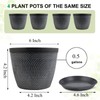 Quarut 4 Pack 6 Inch Flower Pots Planters for Outdoor