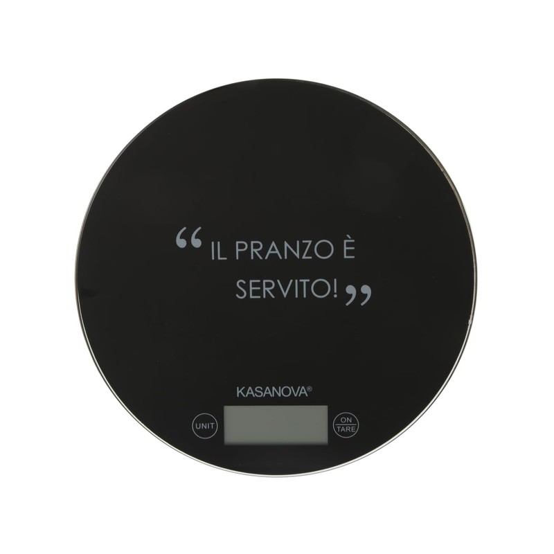KASANOVA 1 digital kitchen scale, round black lettering, ABS plastic,
