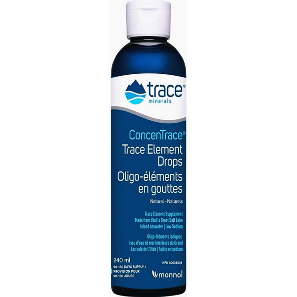 Trace Minerals Research ConcenTrace® Trace Mineral Drops, 237ml / 8oz - 96 Servings