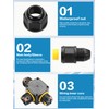 YACSEJAO 3 Pin Outdoor Junction Box 2/3/4 Way IP68 Waterproof